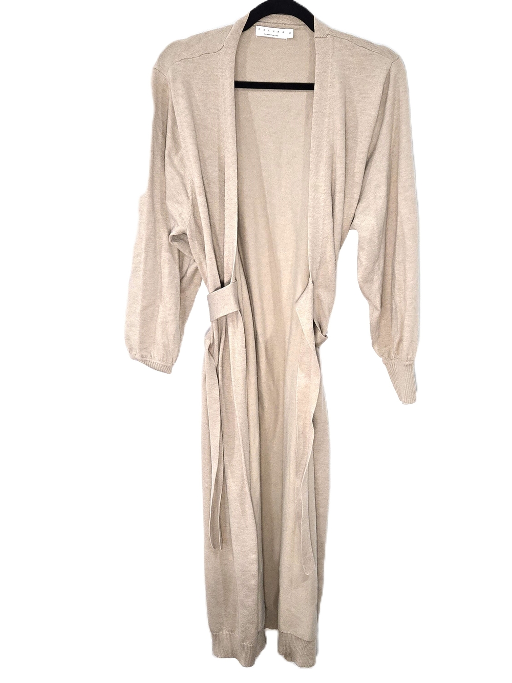 EXLURA Sz Small Neutral Beige Knit Cardigan